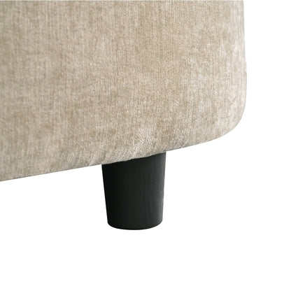 Divano Letto Chaise Longue in ciniglia, Divano Imbottito con Schienale Trapuntato e 2 Cuscini Rimovibili per Soggiorno