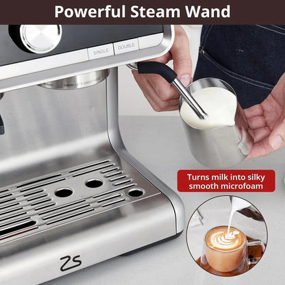 Macchina da caffè espresso, con macinacaffè, serbatoio dell'acqua da 2,8 L