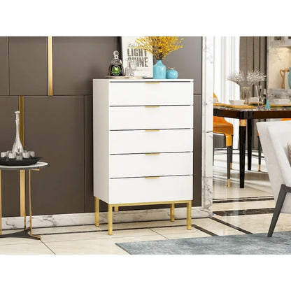 Cassettiera a 5 cassetti Comodino Armadietto contenitore 23,6 L Bianco/Nero
