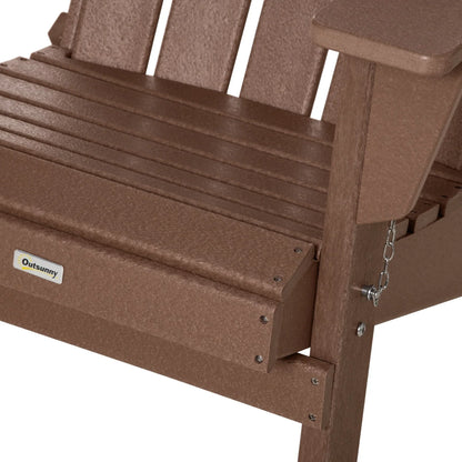 Sedia Adirondack pieghevole, sedie a sdraio in plastica HDPE per esterni per tutte le stagioni, per patio, terrazza e arredi da giardino