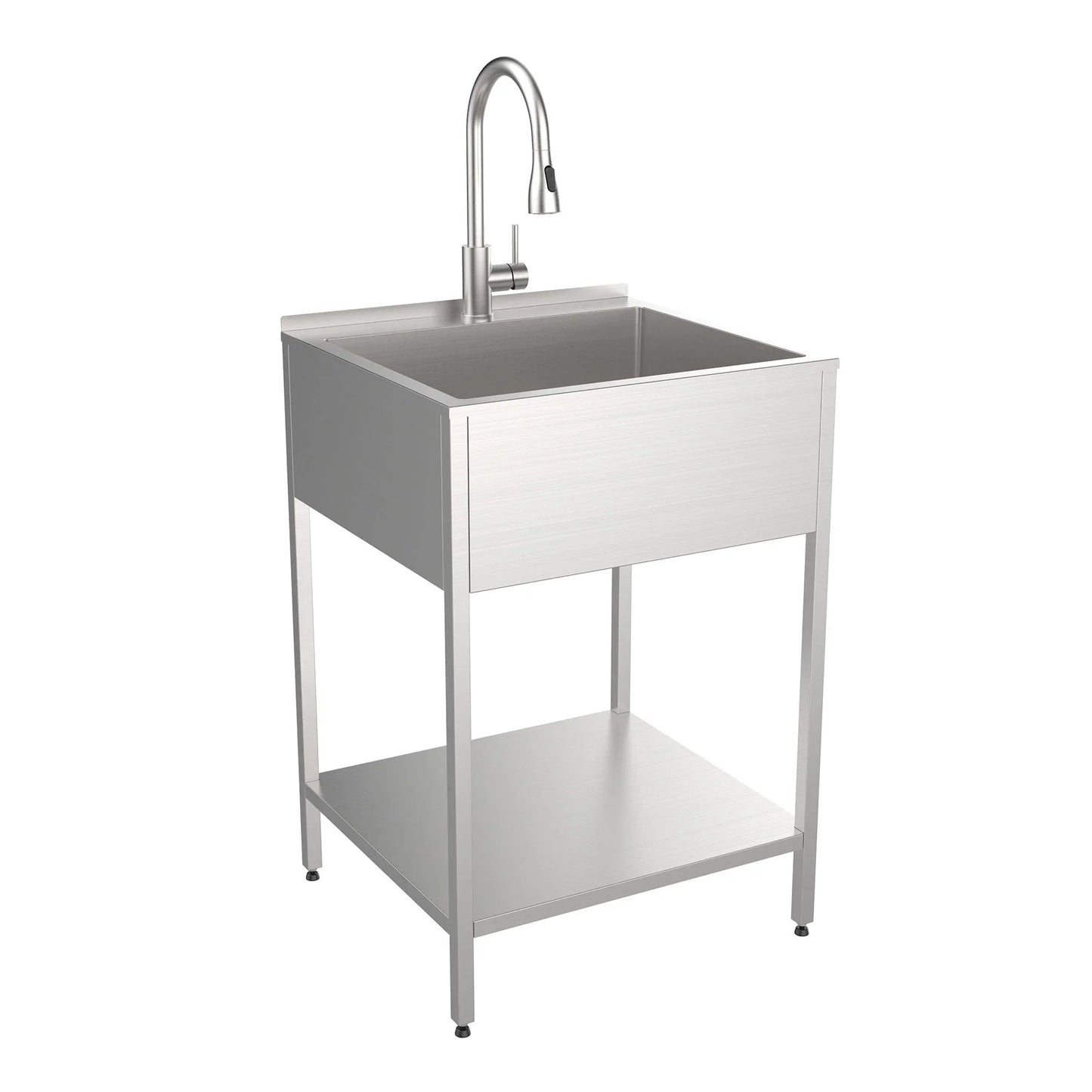 Lavello per bucato e supporto Transolid EWS-2422S in acciaio inossidabile, 24" L x 22" P x 35" A - 24" x 22"