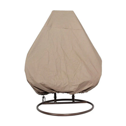 LeisureMod Sedia a Uovo Sospesa per 2 Persone con Supporto - Dondolo Pensile per Esterni/Interni in Rattan Intrecciato con Cuscini