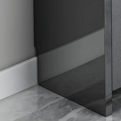 Scarpiera Glam Nera da Ingresso con Ripiani Regolabili