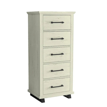 Set camera da letto 4 pezzi stile rustico - 2 comodini, 1 cassettone e 1 comò