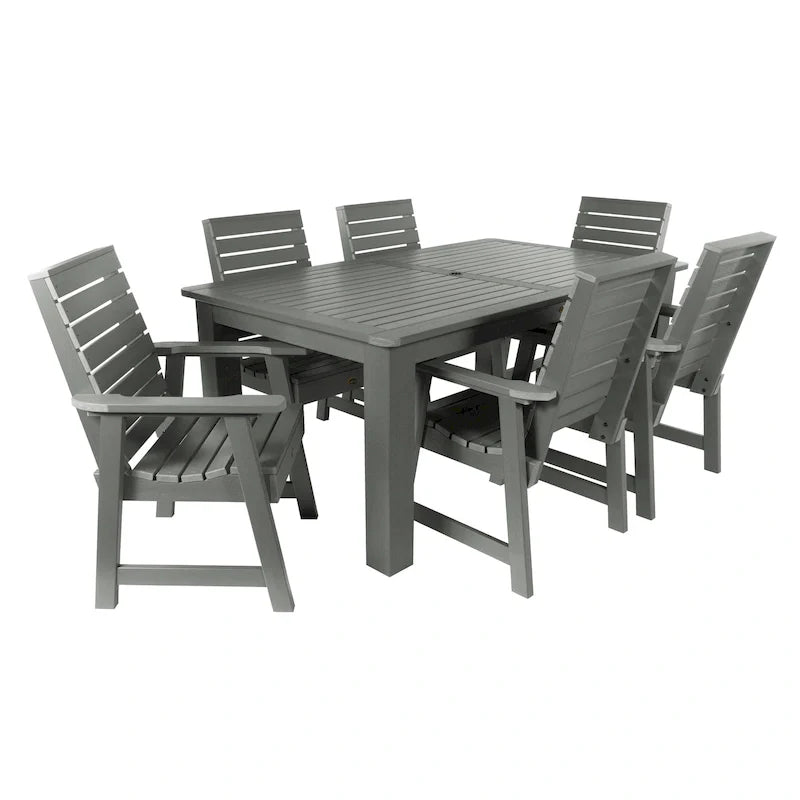 HIGHWOOD PROFESSIONAL Set da pranzo da esterno 7 pezzi 42x72