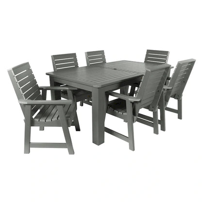 HIGHWOOD PROFESSIONAL Set da pranzo da esterno 7 pezzi 42x72