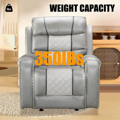 Poltrona reclinabile in similpelle di grandi dimensioni, stile americano, per salotto