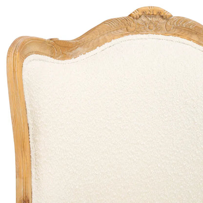 Poltrona con orecchioni Kali Oak in lino naturale - 34Lx34Px40H