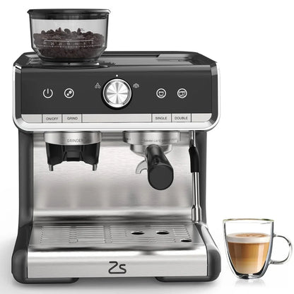 Macchina da caffè espresso, con macinacaffè, serbatoio dell'acqua da 2,8 L