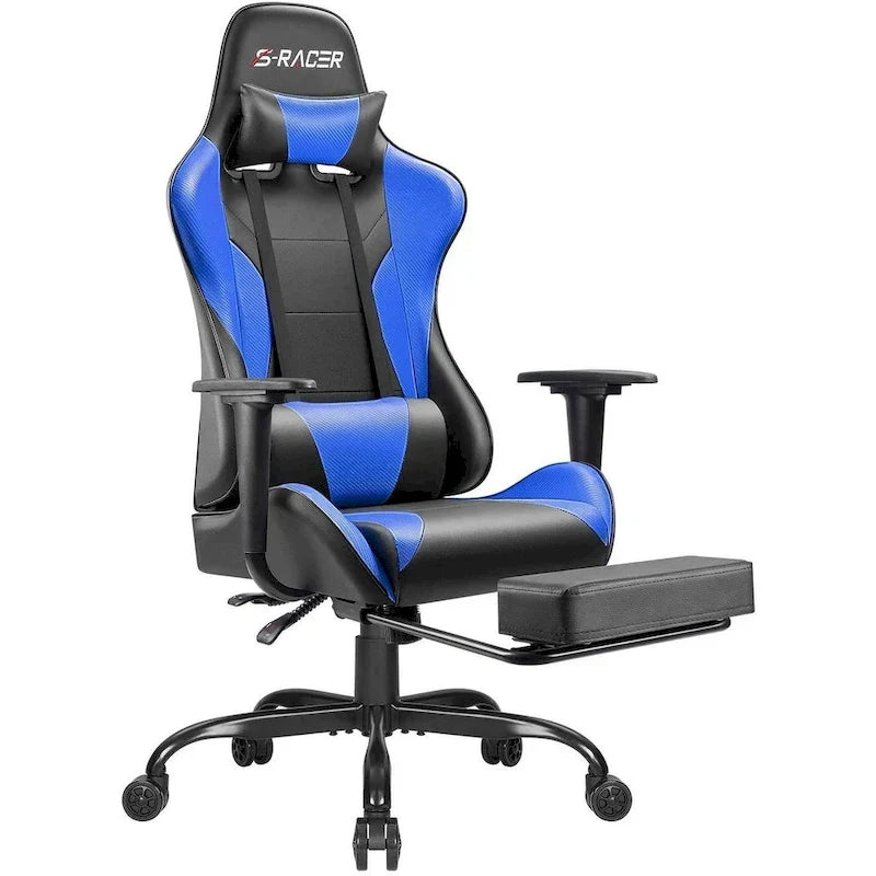 Sedia da gaming con poggiapiedi - Sedia da scrivania ergonomica