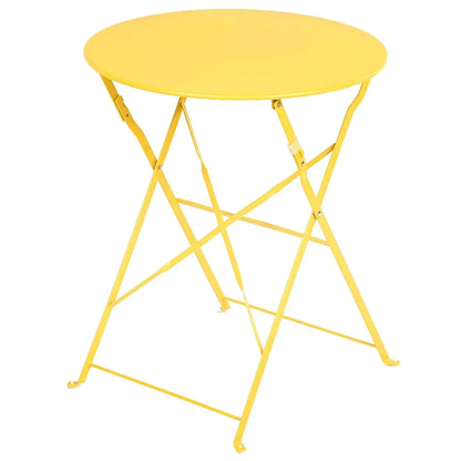 Set bistro pieghevole in metallo da 3 pezzi, set conversazione resistente alle intemperie per esterni/interni, per patio, cortile, giardino