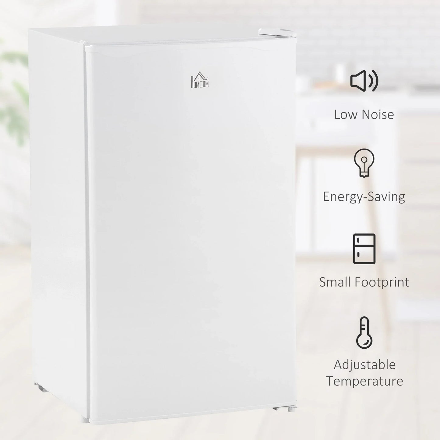 Mini-réfrigérateur de 3,2 pi³ avec congélateur, réfrigérateur compact à porte unique avec thermostat réglable pour chambre à coucher