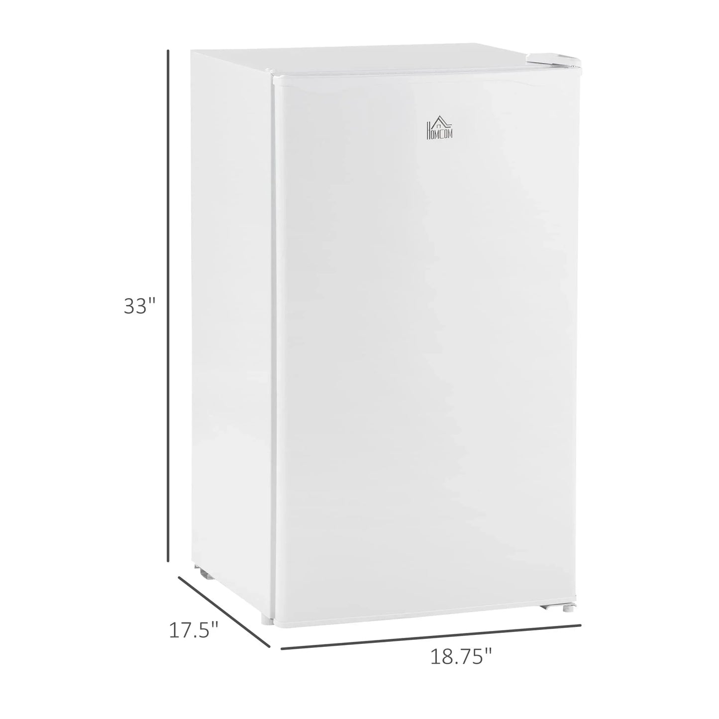 Mini-réfrigérateur de 3,2 pi³ avec congélateur, réfrigérateur compact à porte unique avec thermostat réglable pour chambre à coucher