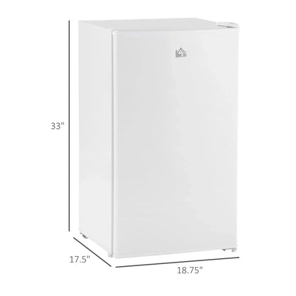Mini-réfrigérateur de 3,2 pi³ avec congélateur, réfrigérateur compact à porte unique avec thermostat réglable pour chambre à coucher