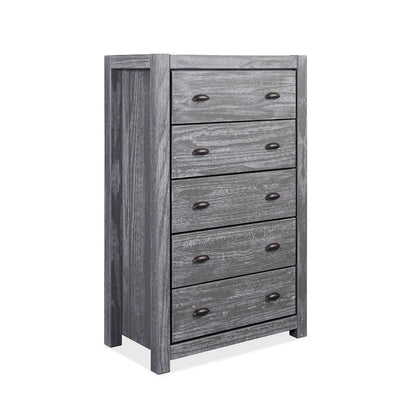 Cassettiera 5 cassetti in legno massello Montauk di Grain Wood Furniture