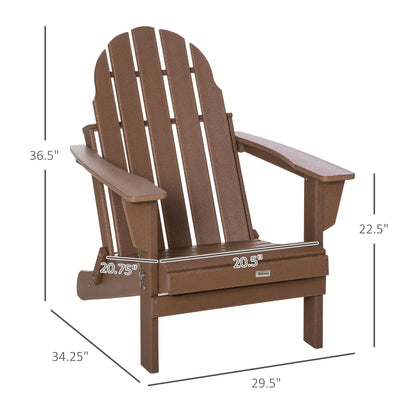 Sedia Adirondack pieghevole, sedie a sdraio in plastica HDPE per esterni per tutte le stagioni, per patio, terrazza e arredi da giardino