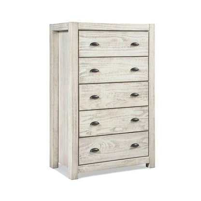 Cassettiera 5 cassetti in legno massello Montauk di Grain Wood Furniture