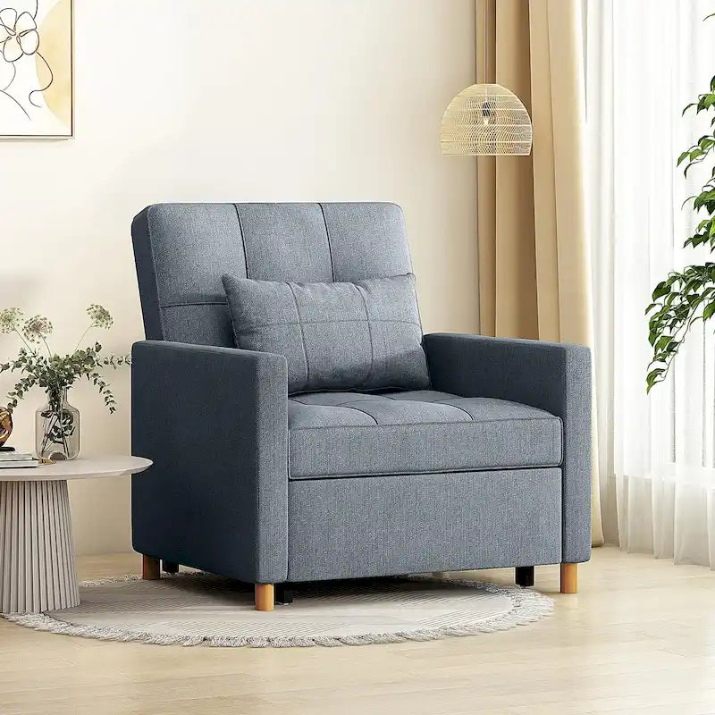 AECOJOY Poltrona Letto 3 in 1 con Cuscino e Schienale Convertibile