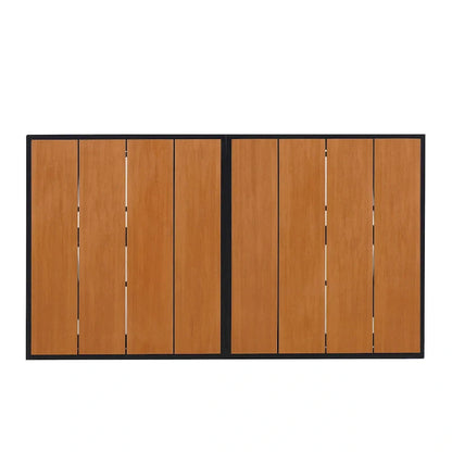 Set da pranzo da esterno allungabile a 7 pezzi con tavolo allungabile e 6 sedie con braccioli