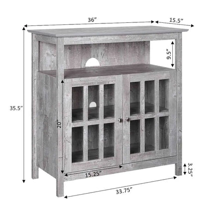 Mobile TV con armadietti contenitori Convenience Concepts Big Sur Highboy da 40 pollici