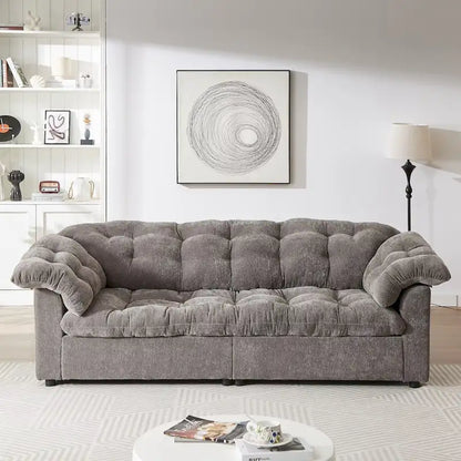 99.2  Divano profondo Chenille Comfort, Divano soffice effetto nuvola imbottito
