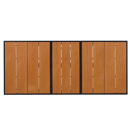 Set da pranzo da esterno allungabile a 7 pezzi con tavolo allungabile e 6 sedie con braccioli
