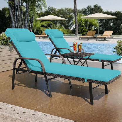Set di 3 Chaise Lounge da Esterno Kullavik