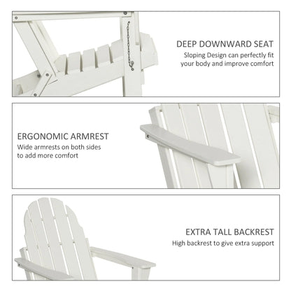 Sedia Adirondack pieghevole, sedie a sdraio in plastica HDPE per esterni per tutte le stagioni, per patio, terrazza e arredi da giardino