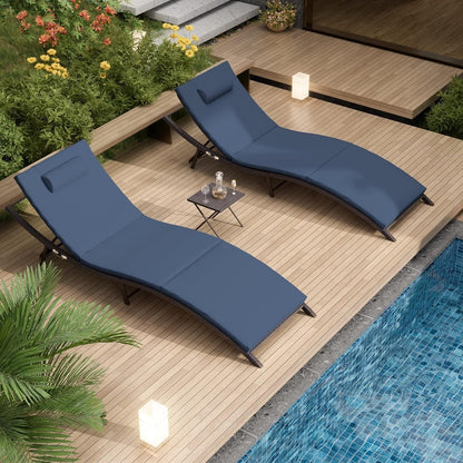 Set di 3 Chaise Lounge da Esterno Kullavik