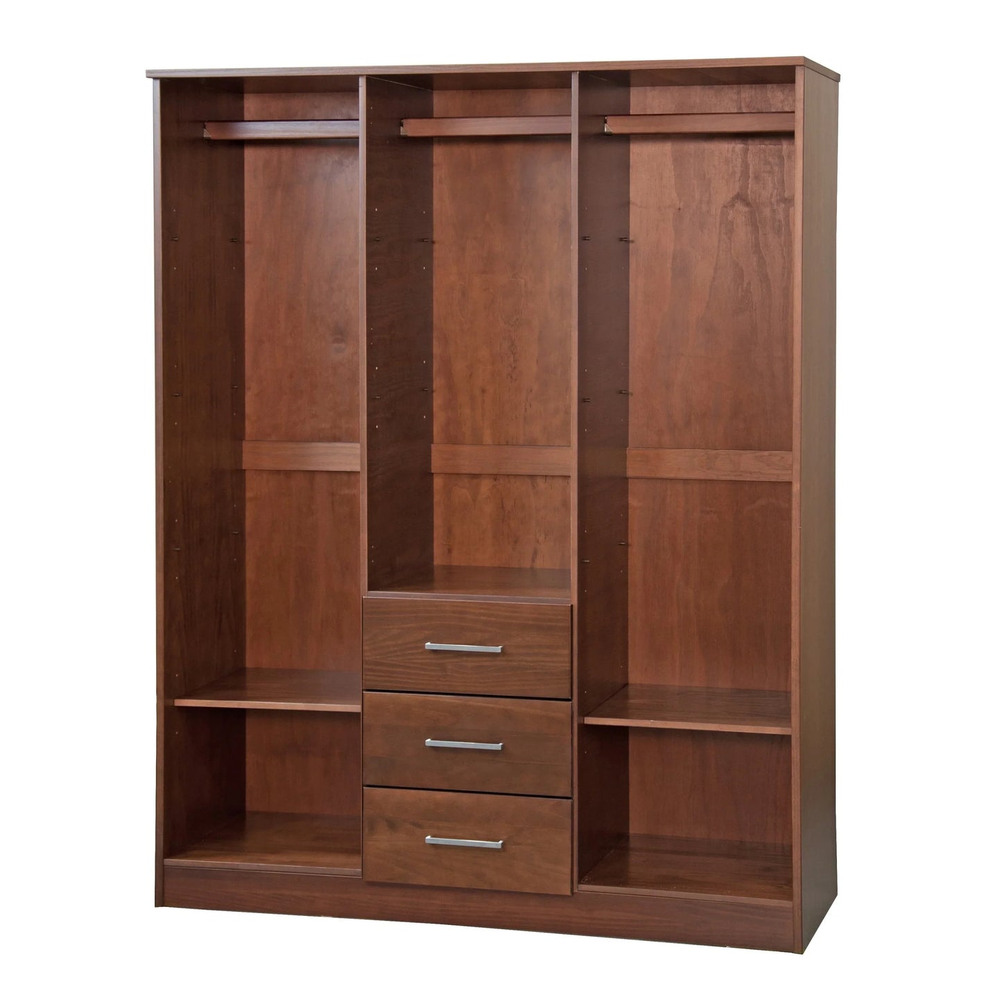 Palace Imports Armadio a 3 ante Cosmo 100% legno massello con ante in legno massello o a specchio