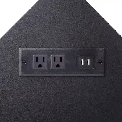 Scrivania ad angolo Scrivania piccola con prese Tavolo ad angolo per piccoli spazi, Scrivania per computer con porte USB Scrivania triangolare con contenitore