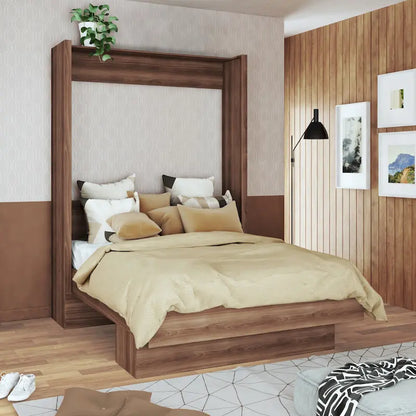 Letto a scomparsa contemporaneo Easy Lift Brazilian Queen con ripiano