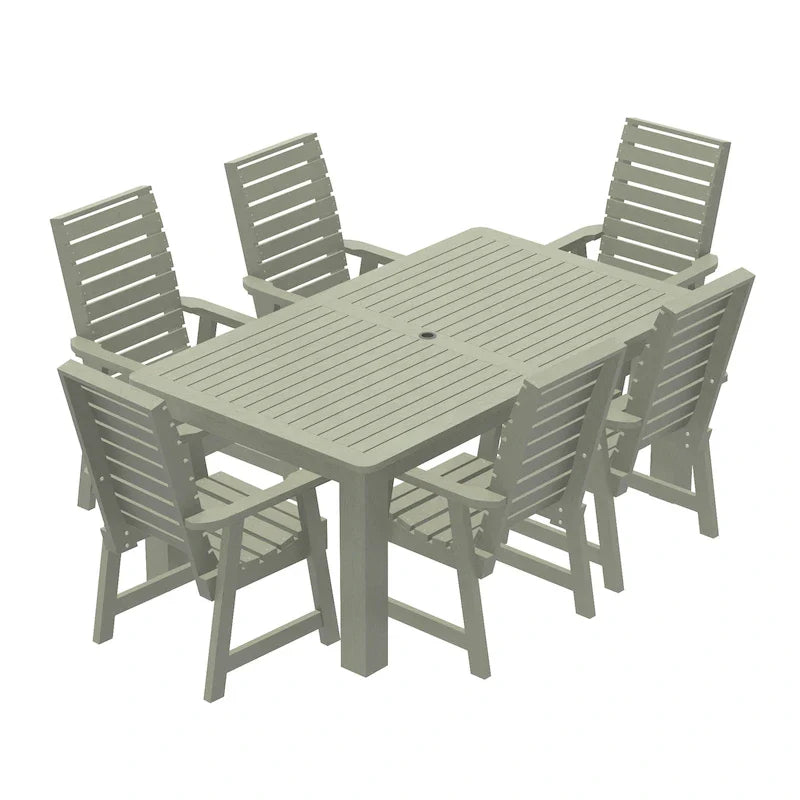 HIGHWOOD PROFESSIONAL Set da pranzo da esterno 7 pezzi 42x72