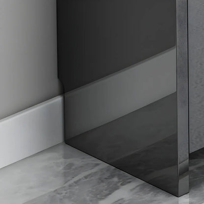 Scarpiera Glam Nera da Ingresso con Ripiani Regolabili