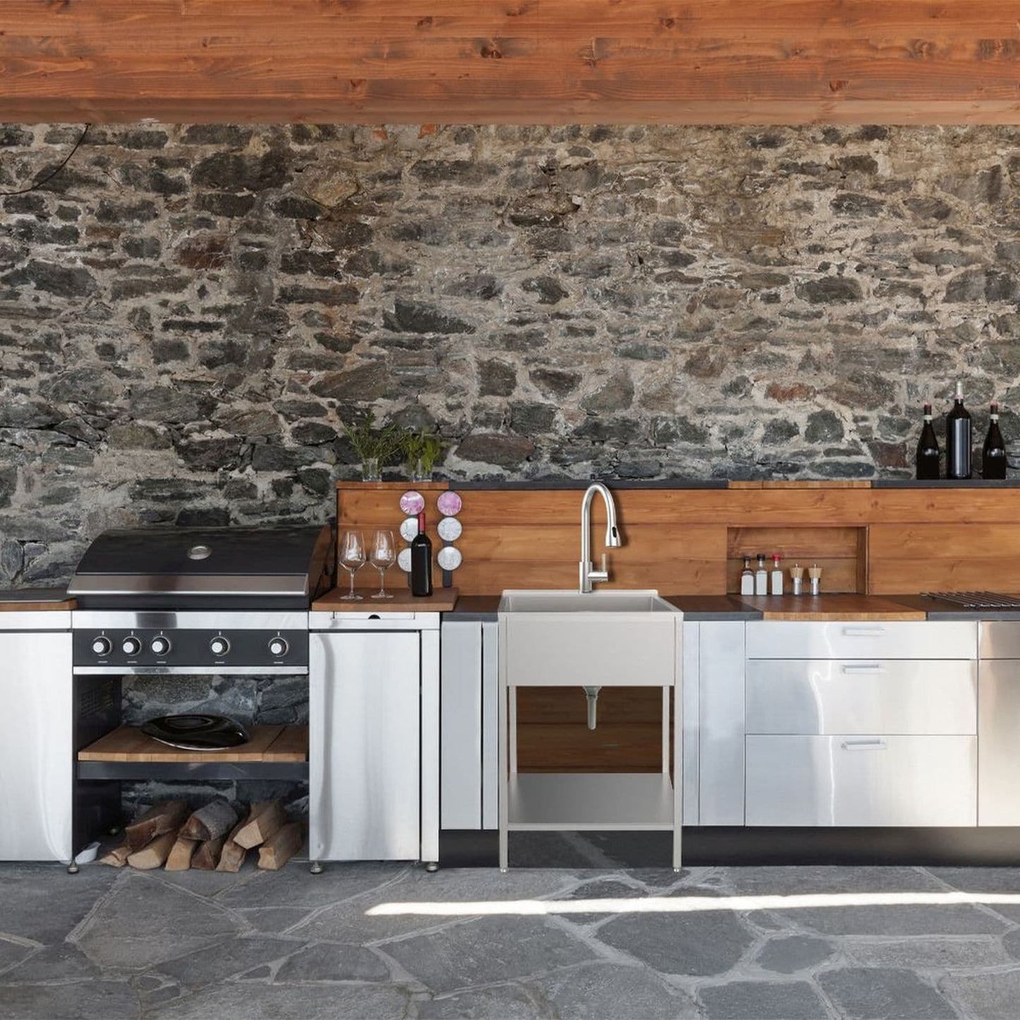 Lavello per bucato e supporto Transolid EWS-2422S in acciaio inossidabile, 24" L x 22" P x 35" A - 24" x 22"