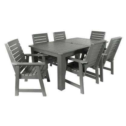 HIGHWOOD PROFESSIONAL Set da pranzo da esterno 7 pezzi 42x72