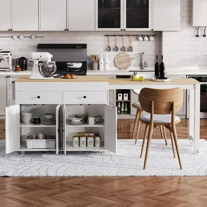 Isola Cucina con Tavolo da Pranzo Estensibile