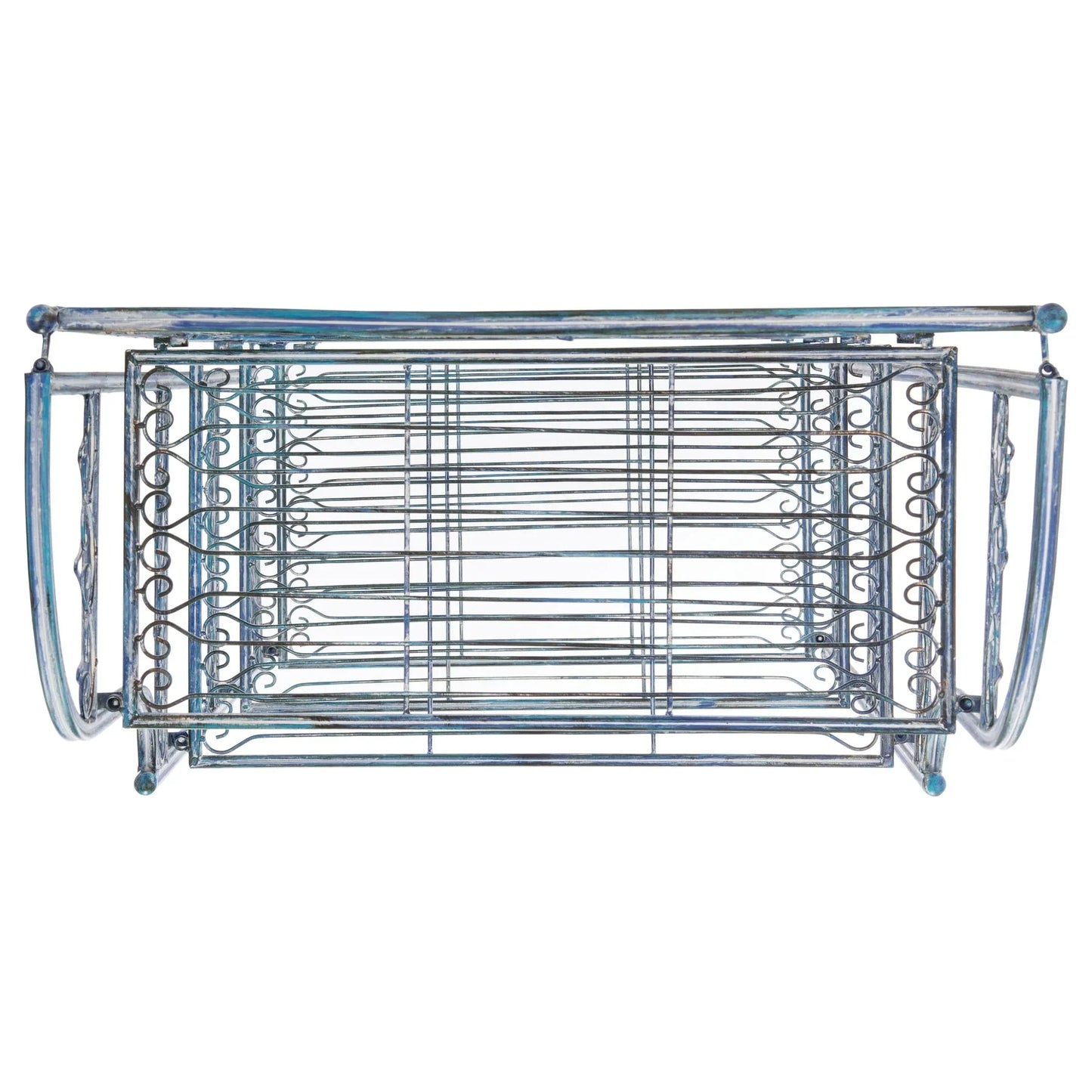 SAFAVIEH Bryn Scaffale da panettiere da esterno a 4 ripiani in ferro battuto vittoriano - 25 pollici L x 15 pollici P x 63 pollici H - 25 L x 15 P x 63 H