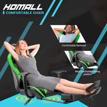 Sedia da gaming con poggiapiedi - Sedia da scrivania ergonomica