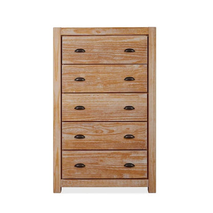 Cassettiera 5 cassetti in legno massello Montauk di Grain Wood Furniture