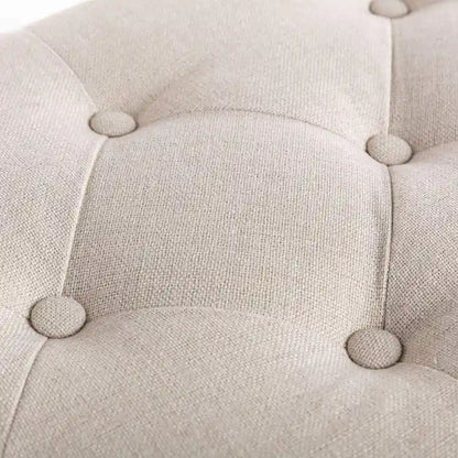 Panca/Poggiapiedi Rettangolare Trapuntata Extra Lunga 48 - Beige