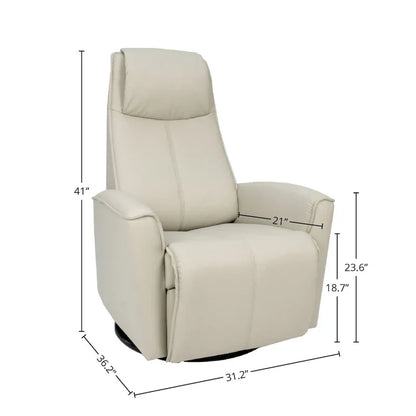 Poltrona reclinabile girevole Fjords Urban Leather