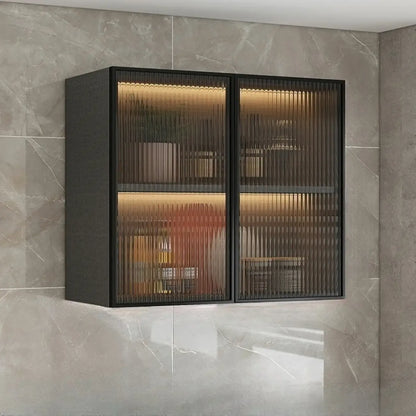 Madia pensile da cucina grigia in legno