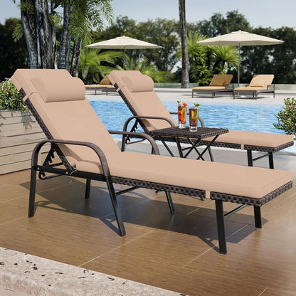 Set di 3 Chaise Lounge da Esterno Kullavik