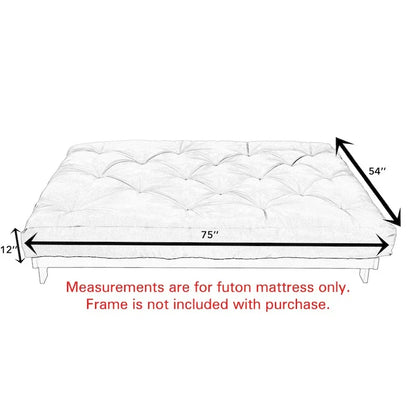 Materasso futon matrimoniale da 30 cm (solo materasso)
