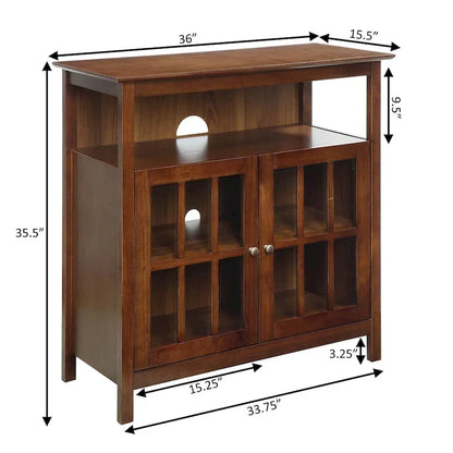 Mobile TV con armadietti contenitori Convenience Concepts Big Sur Highboy da 40 pollici