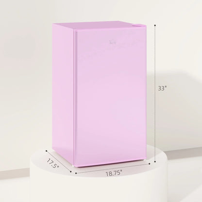 Mini-réfrigérateur de 3,2 pi³ avec congélateur, réfrigérateur compact à porte unique avec thermostat réglable pour chambre à coucher