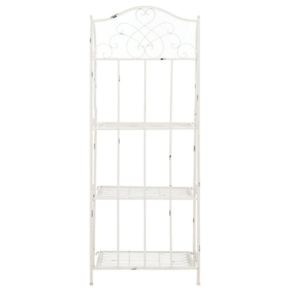 SAFAVIEH Bryn Scaffale da panettiere da esterno a 4 ripiani in ferro battuto vittoriano - 25 pollici L x 15 pollici P x 63 pollici H - 25 L x 15 P x 63 H