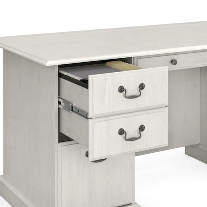 Scrivania Direzionale Bush Furniture Saratoga con Cassetti e Vani Contenitori