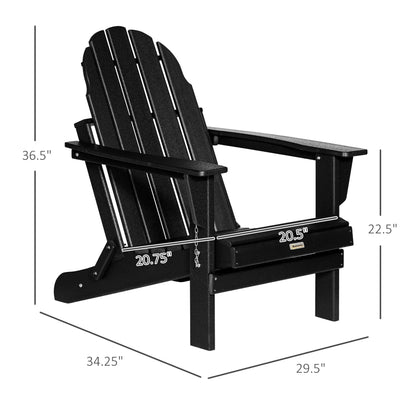 Sedia Adirondack pieghevole, sedie a sdraio in plastica HDPE per esterni per tutte le stagioni, per patio, terrazza e arredi da giardino